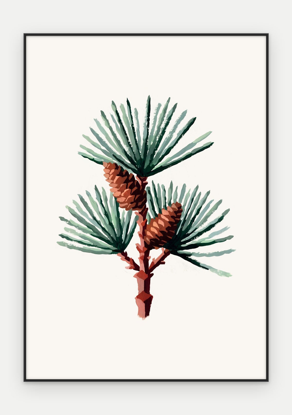 Plakat Sosna w ramie, oprawa: aluminium czarne, format 70 × 100 cm