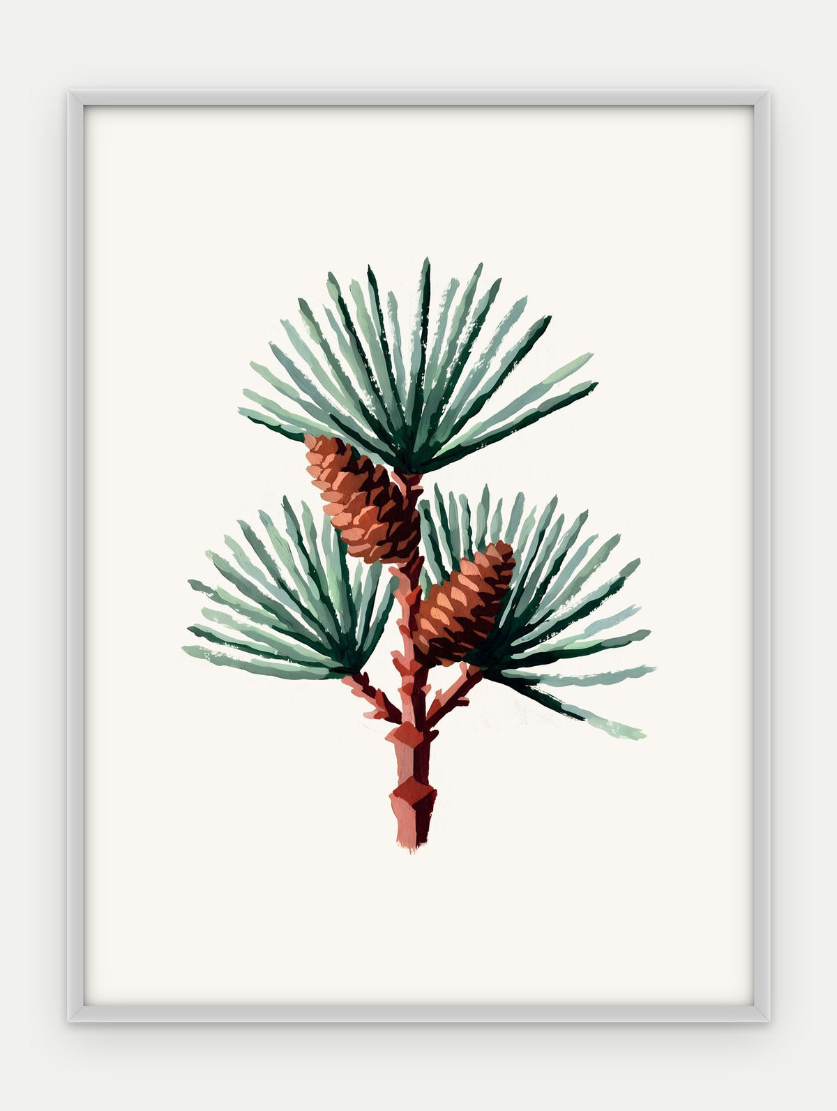 Plakat Sosna w ramie, oprawa: aluminium srebrne, format 30 × 40 cm