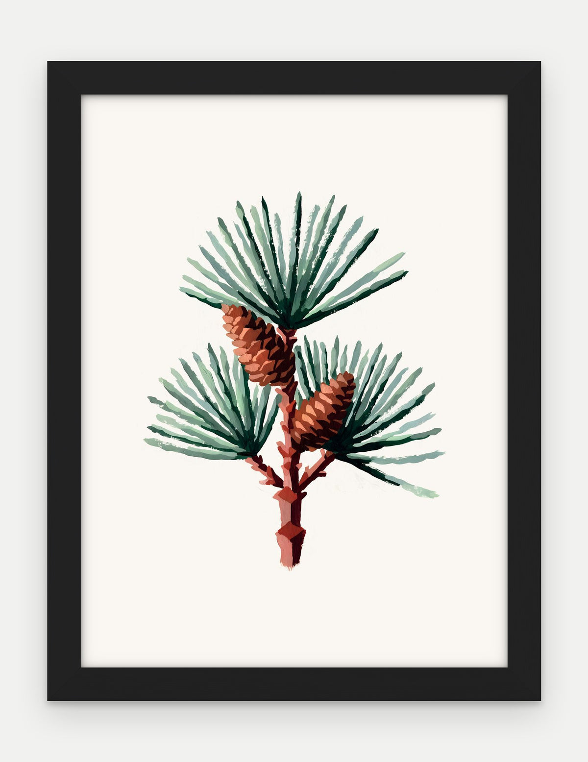 Plakat Sosna w ramie, oprawa: drewno czarne, format 30 × 40 cm
