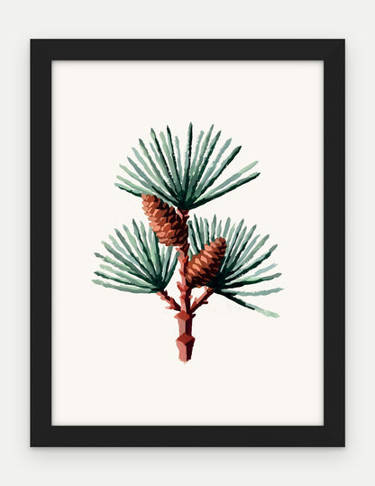 Plakat Sosna w ramie, oprawa: drewno czarne, format 30 × 40 cm