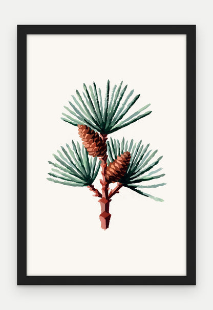 Plakat Sosna w ramie, oprawa: drewno czarne, format 40 × 60 cm