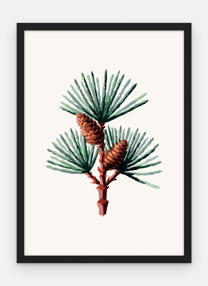 Plakat Sosna w ramie, oprawa: drewno czarne, format 50 × 70 cm
