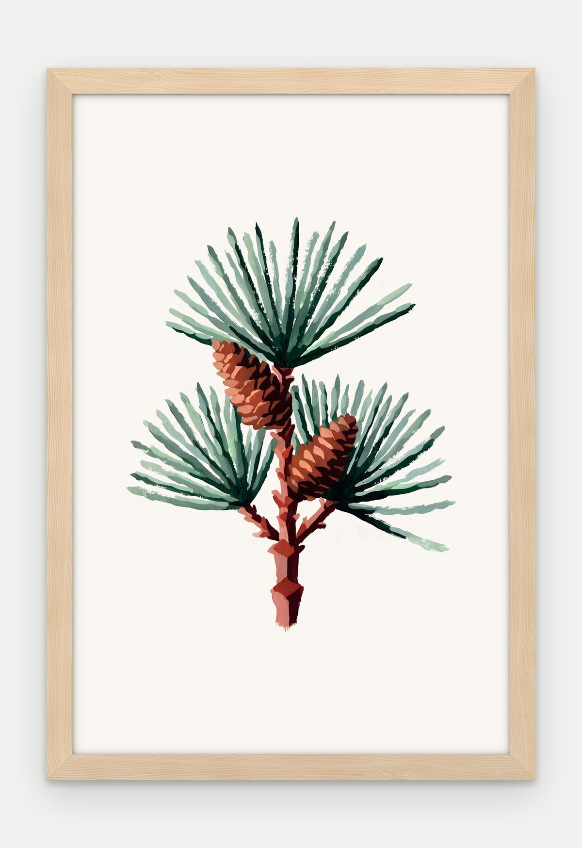 Plakat Sosna w ramie, oprawa: drewno naturalne, format 40 × 60 cm