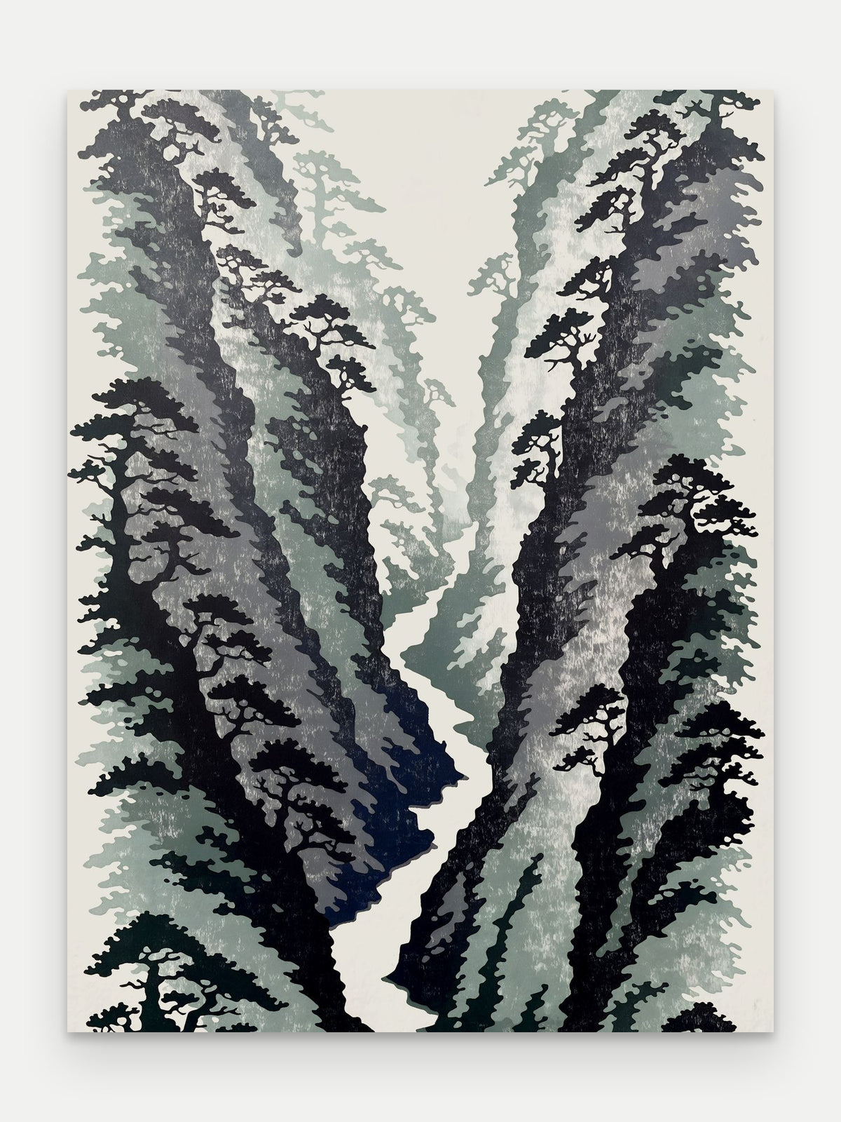 Obraz na płótnie Wąwóz na blejtramie, bez ramy, format 30 × 40 cm