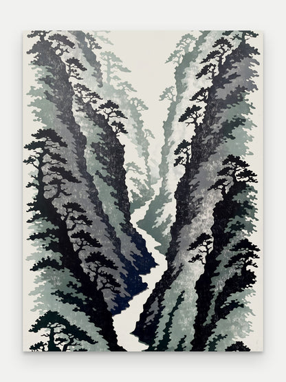 Obraz na płótnie Wąwóz na blejtramie, bez ramy, format 60 × 80 cm