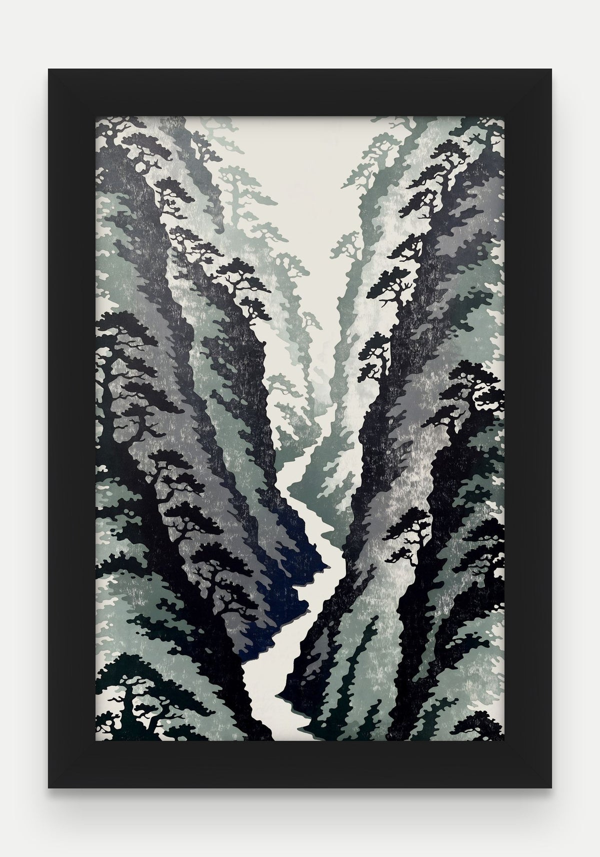 Obraz na płótnie Wawoz w ramie, oprawa: drewno czarne, format 20 × 30 cm