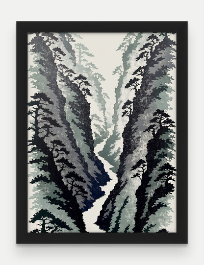 Obraz na płótnie Wawoz w ramie, oprawa: drewno czarne, format 30 × 40 cm