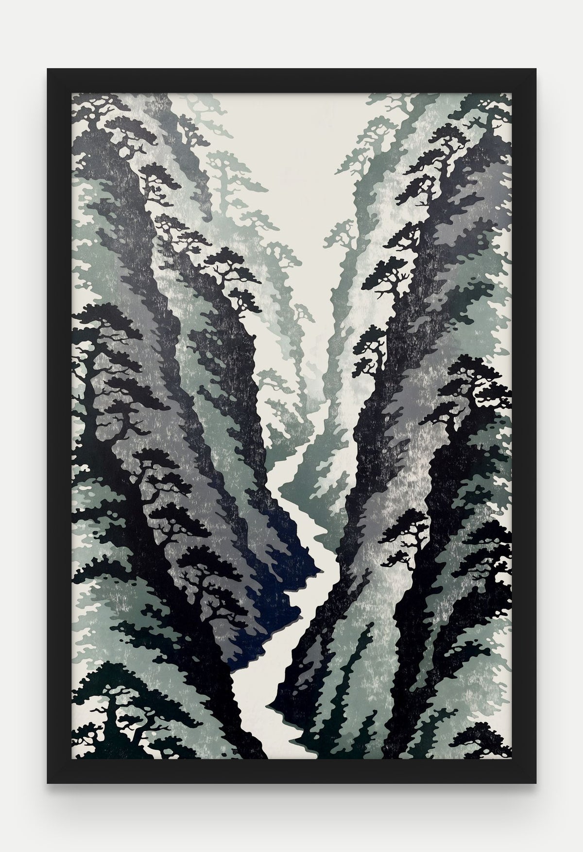 Obraz na płótnie Wawoz w ramie, oprawa: drewno czarne, format 40 × 60 cm
