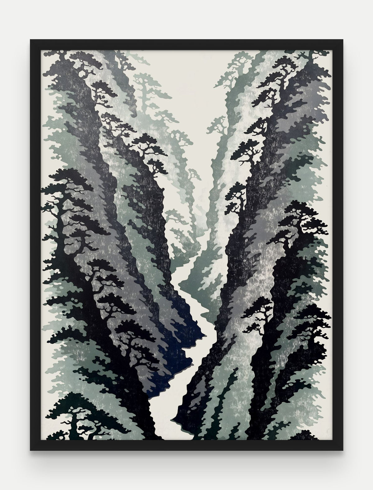 Obraz na płótnie Wawoz w ramie, oprawa: drewno czarne, format 60 × 80 cm
