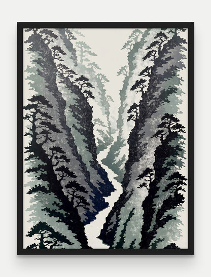 Obraz na płótnie Wawoz w ramie, oprawa: drewno czarne, format 60 × 80 cm