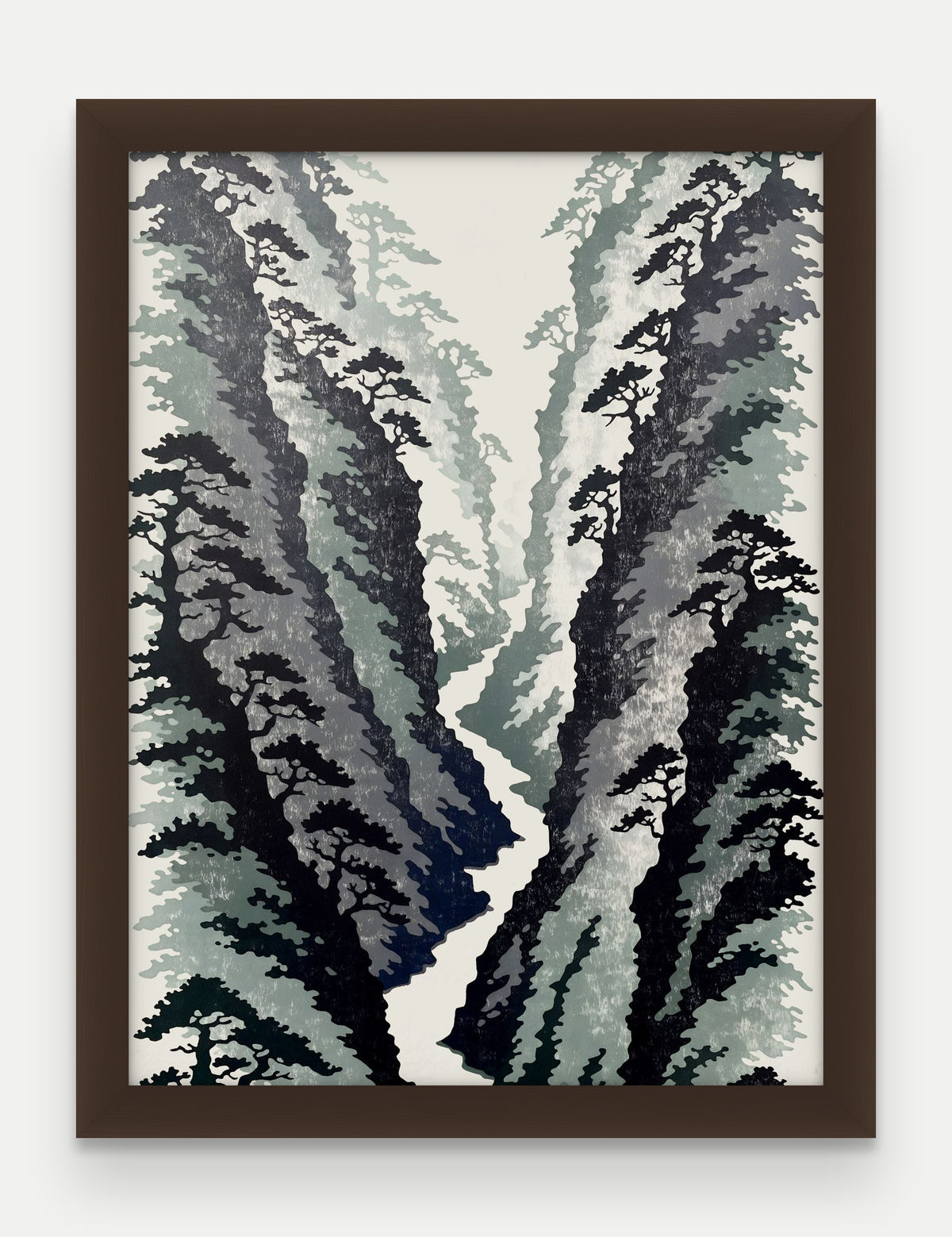 Obraz na płótnie Wawoz w ramie, oprawa: drewno brązowe, format 30 × 40 cm