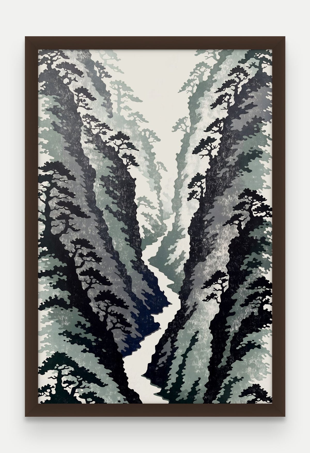 Obraz na płótnie Wawoz w ramie, oprawa: drewno brązowe, format 40 × 60 cm