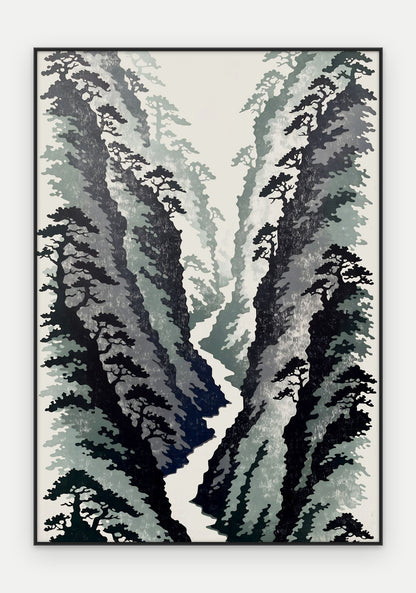 Plakat Wąwóz w ramie, oprawa: aluminium czarne, format 70 × 100 cm