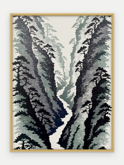 Plakat Wąwóz w ramie, oprawa: aluminium złote, format 30 × 40 cm