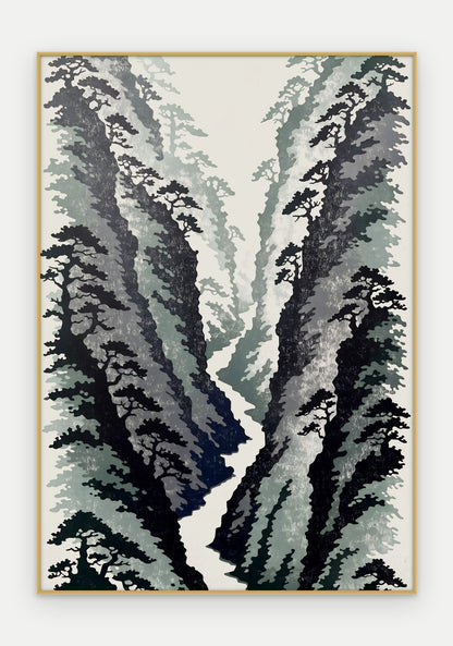 Plakat Wąwóz w ramie, oprawa: aluminium złote, format 70 × 100 cm