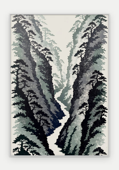 Plakat Wąwóz w ramie, oprawa: aluminium srebrne, format 70 × 100 cm