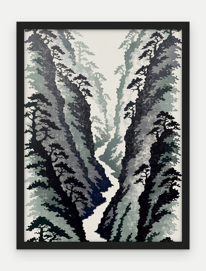 Plakat Wąwóz w ramie, oprawa: drewno czarne, format 30 × 40 cm