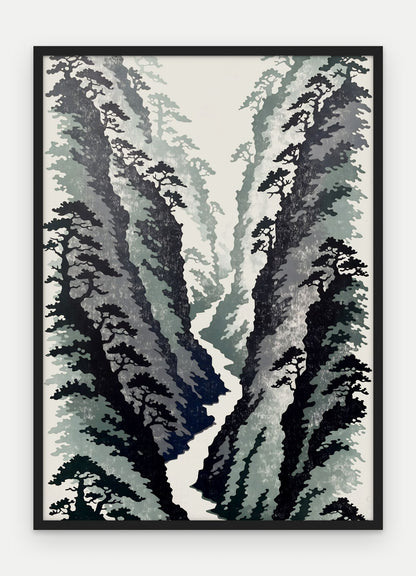 Plakat Wąwóz w ramie, oprawa: drewno czarne, format 50 × 70 cm