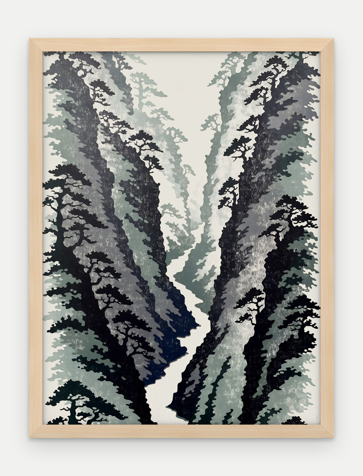 Plakat Wąwóz w ramie, oprawa: drewno naturalne, format 30 × 40 cm