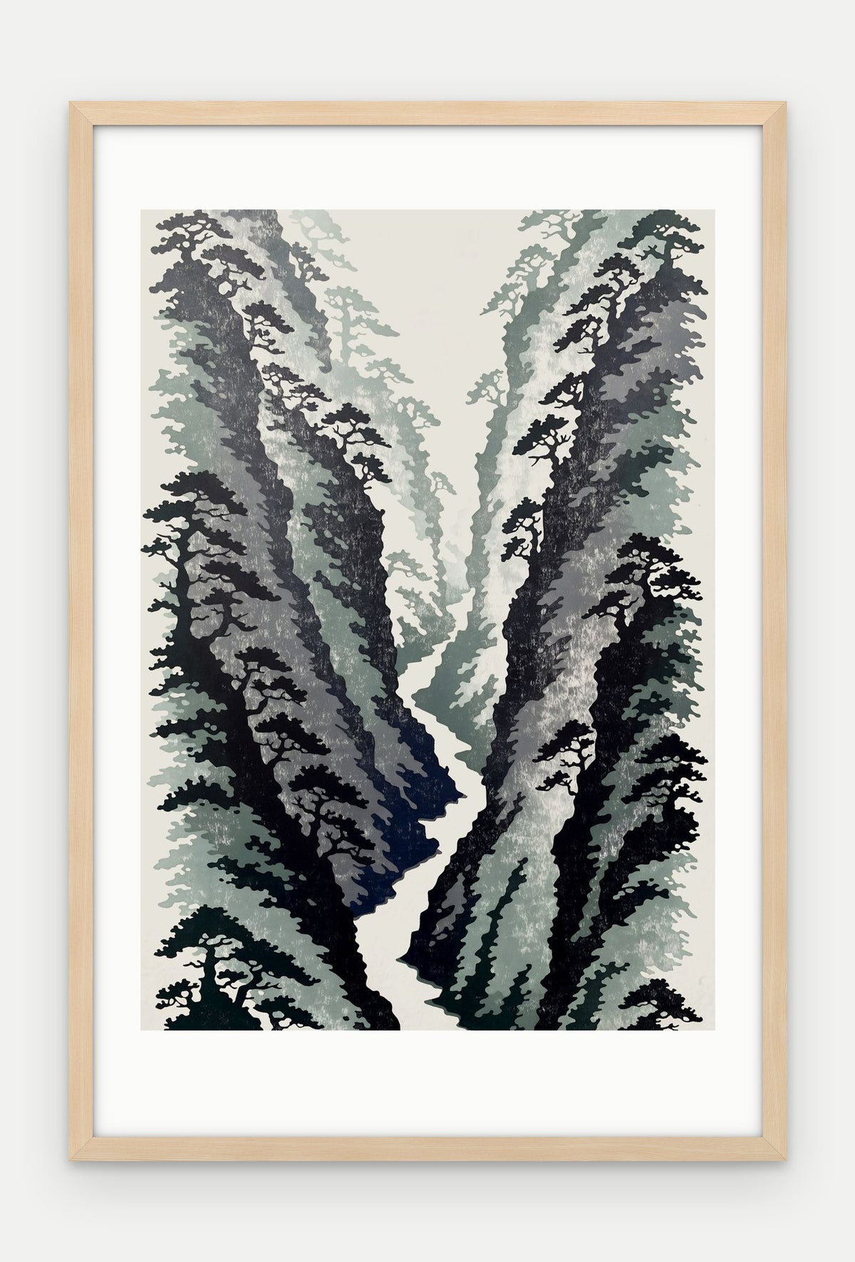 Plakat Wąwóz w ramie, oprawa: drewno naturalne, z passe-partout, format 40 × 60 cm