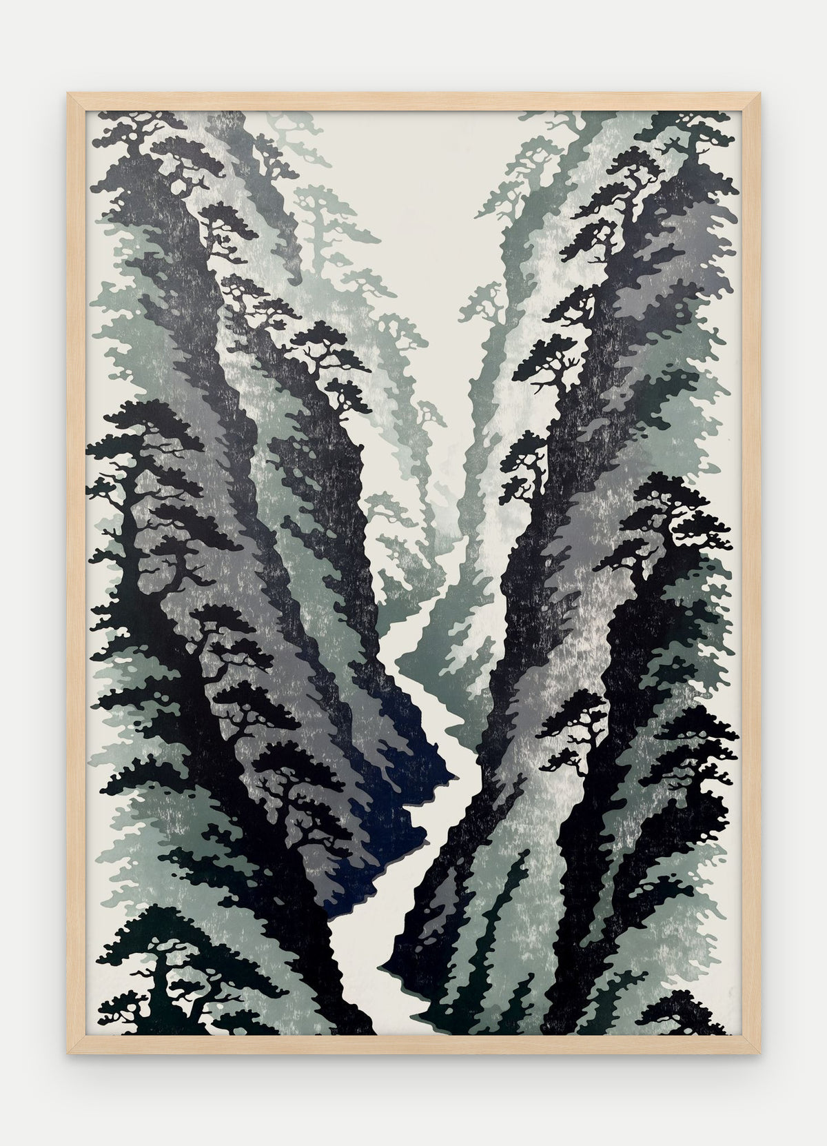 Plakat Wąwóz w ramie, oprawa: drewno naturalne, format 50 × 70 cm