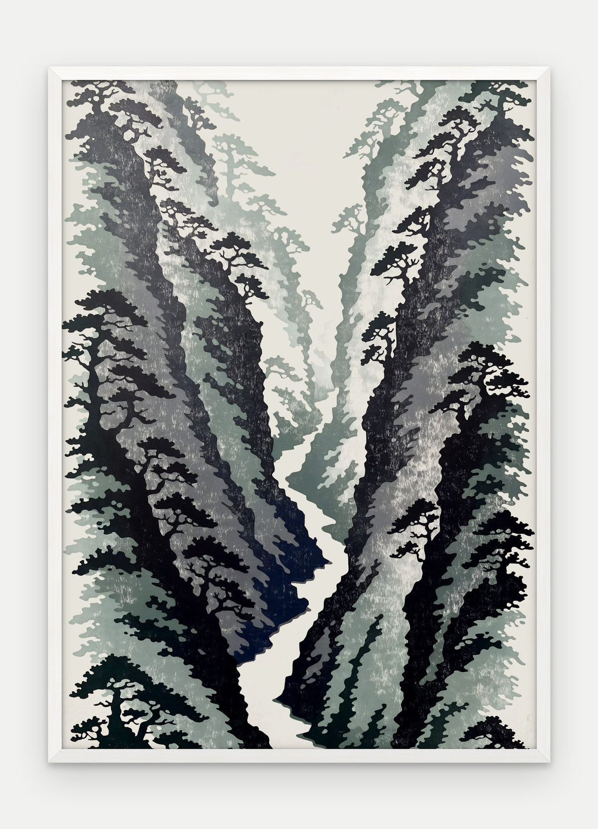 Plakat Wąwóz w ramie, oprawa: drewno białe, format 50 × 70 cm