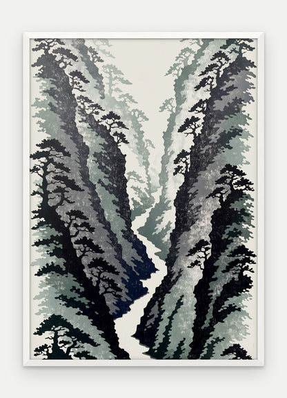 Plakat Wąwóz w ramie, oprawa: drewno białe, format 50 × 70 cm