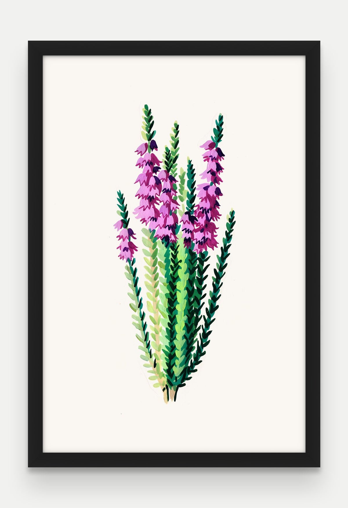 Obraz na płótnie Wrzos w ramie, oprawa: drewno czarne, format 40 × 60 cm