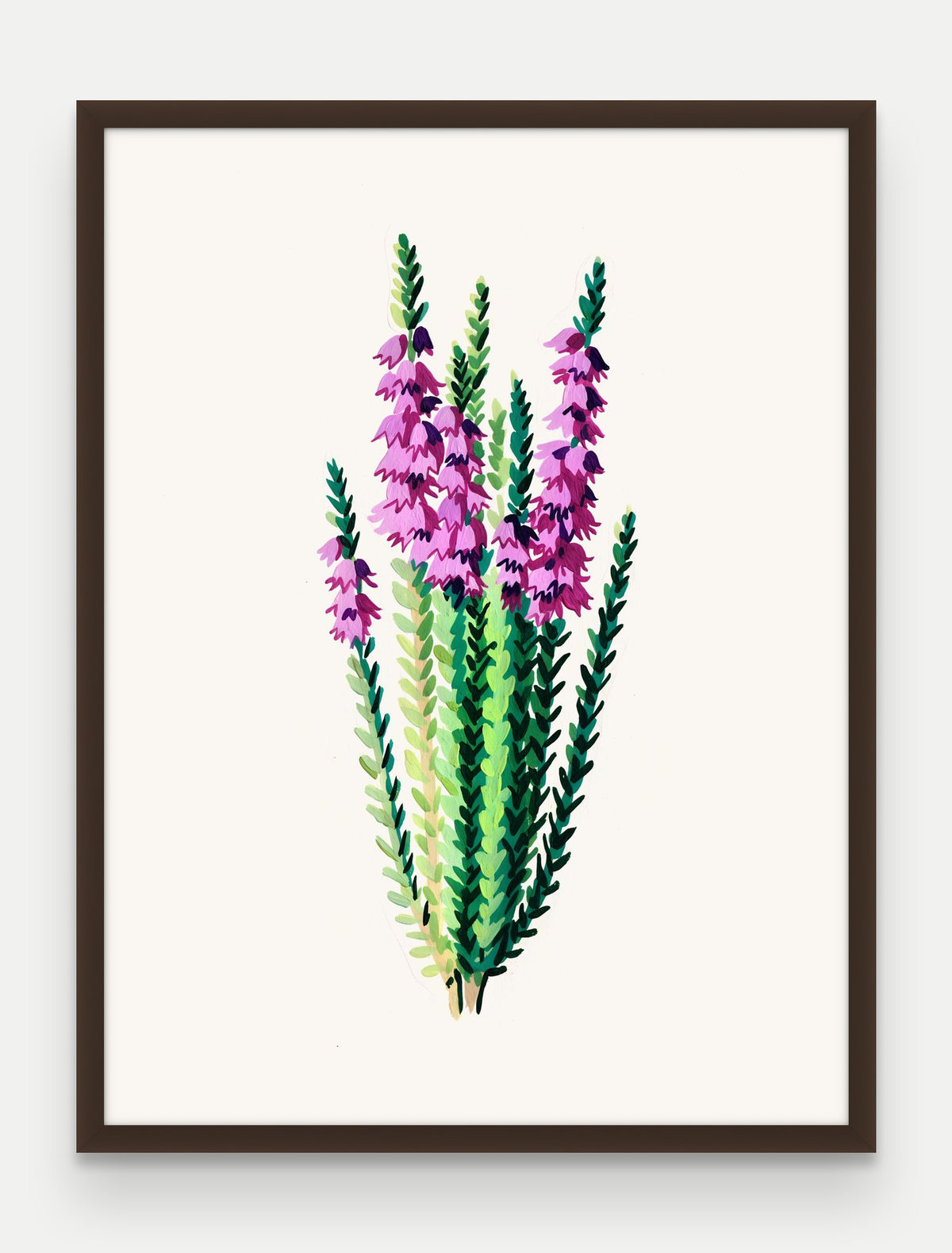 Obraz na płótnie Wrzos w ramie, oprawa: drewno brązowe, format 60 × 80 cm