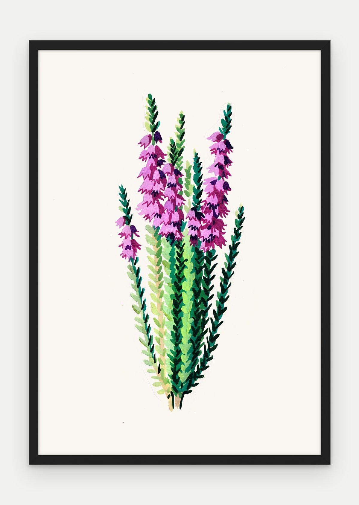 Plakat Wrzos w ramie, oprawa: drewno czarne, format 70 × 100 cm