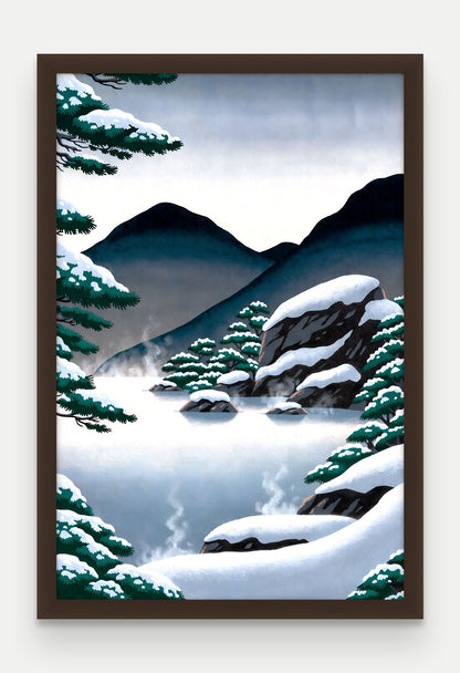 Obraz na płótnie Zrodlo w ramie, oprawa: drewno brązowe, format 40 × 60 cm