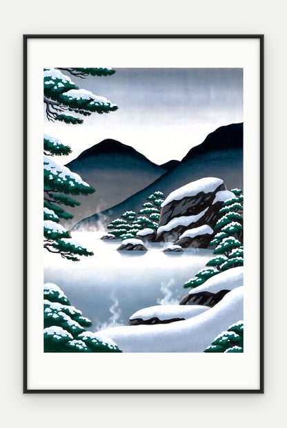 Plakat Źródło w ramie, oprawa: aluminium czarne, z passe-partout, format 40 × 60 cm