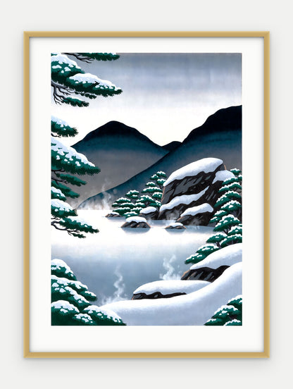 Plakat Źródło w ramie, oprawa: aluminium złote, z passe-partout, format 30 × 40 cm