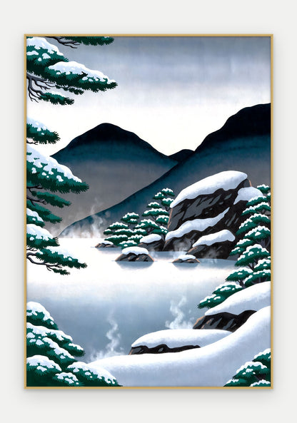 Plakat Źródło w ramie, oprawa: aluminium złote, format 70 × 100 cm