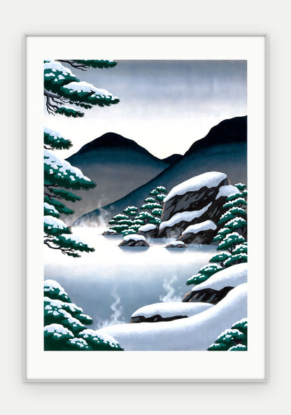Plakat Źródło w ramie, oprawa: aluminium srebrne, z passe-partout, format 70 × 100 cm