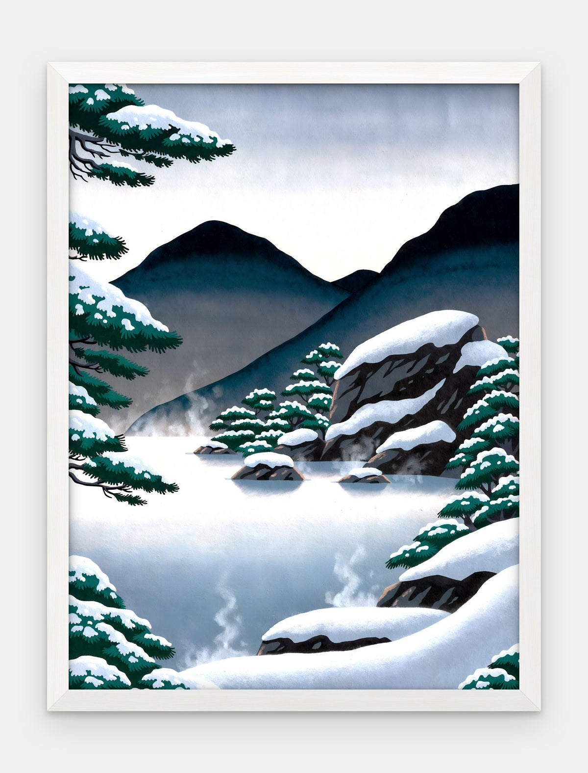 Plakat Źródło w ramie, oprawa: drewno białe, format 30 × 40 cm