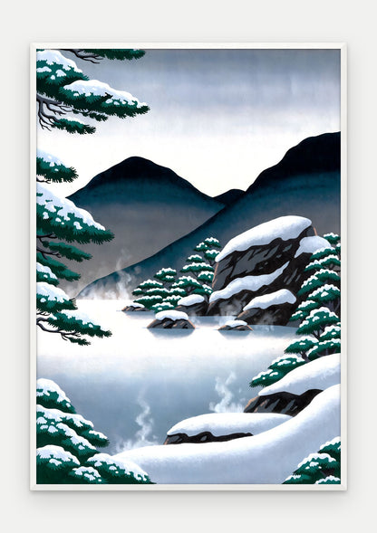 Plakat Źródło w ramie, oprawa: drewno białe, format 70 × 100 cm
