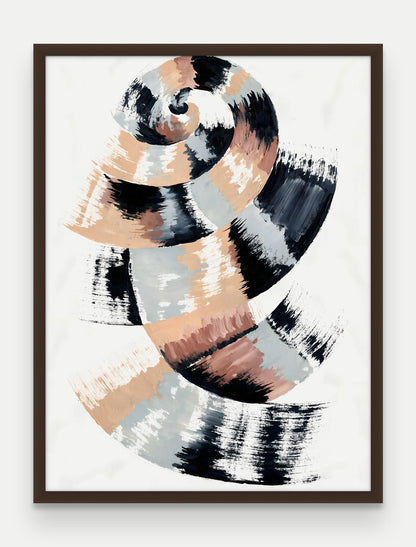 Obraz na płótnie Zwój w ramie, oprawa: drewno brązowe, format 60 × 80 cm